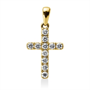 Anhänger 18 kt GG Kreuz, mit Öse