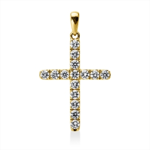Anhänger 18 kt GG Kreuz, mit Öse