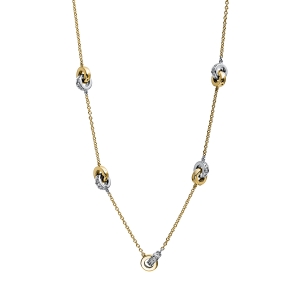 Collier 18 kt GG+WG