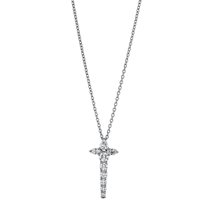 Collier 18 kt WG Kreuz