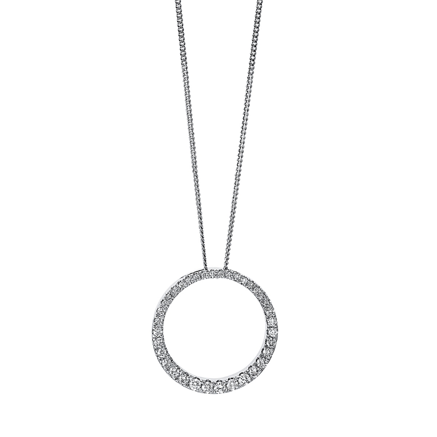 Collier 18 kt WG Kreis