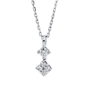 Collier 18 kt WG, mit ZÖ 42 cm