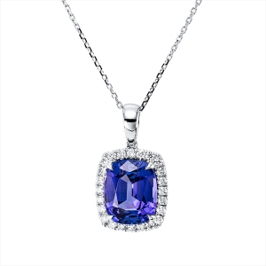 Collier 18 kt WG, mit ZÖ 40,5 cm + 43 cm
