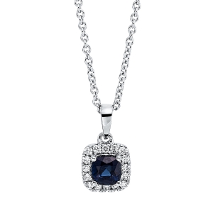 Collier 18 kt WG, mit ZÖ 42 cm