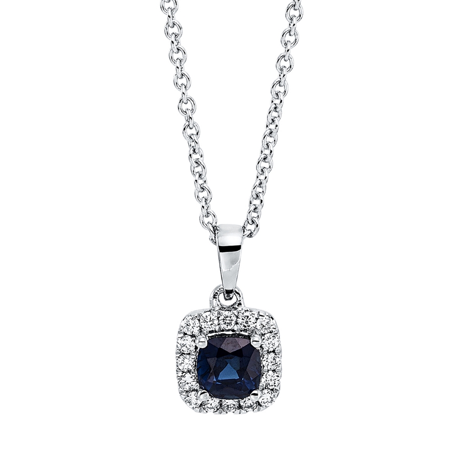 Collier 18 kt WG, mit ZÖ 42 cm