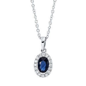 Collier 18 kt WG, mit ZÖ 42 cm