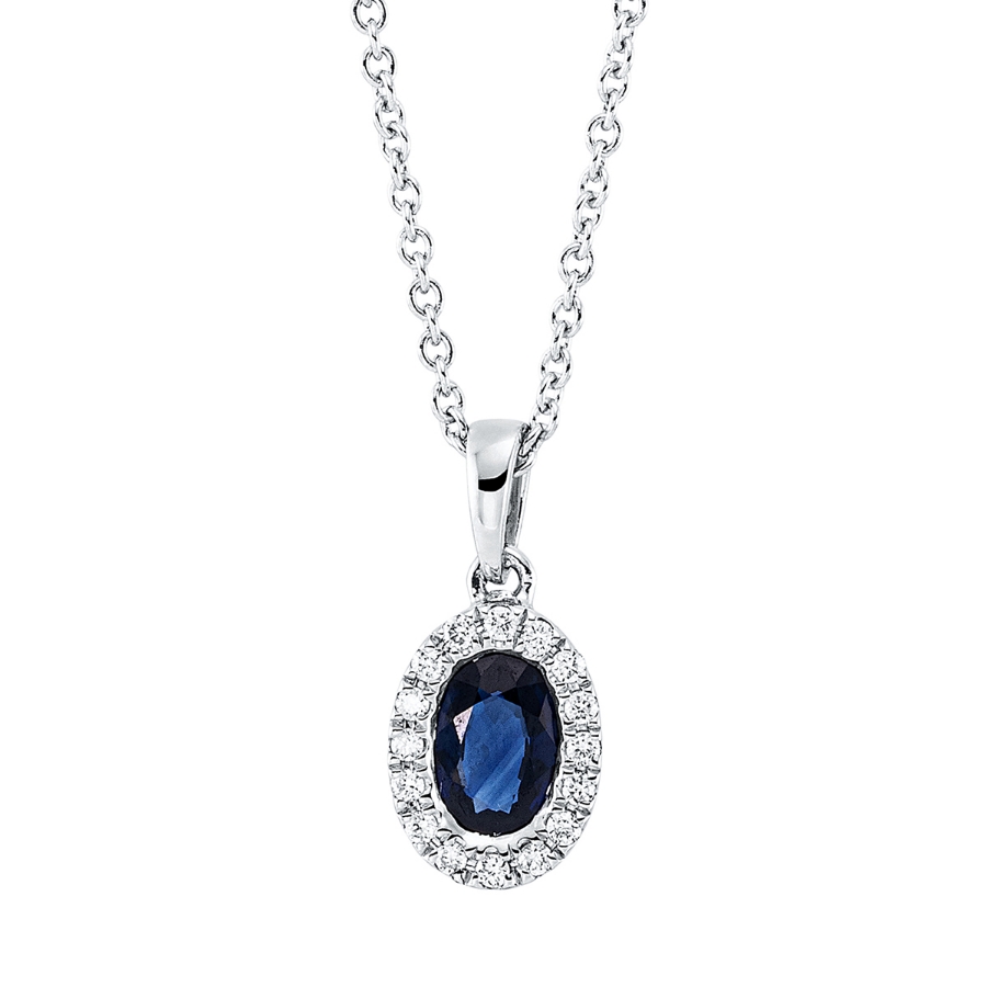 Collier 18 kt WG, mit ZÖ 42 cm
