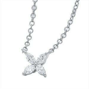 Collier 18 kt WG, mit ZÖ 42 cm
