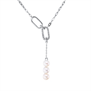 Collier  18kt Weißgold mit ZÖ 40 cm mit 0,07ct Diamanten
