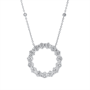 Collier 18 kt WG, mit ZÖ 40,6 cm