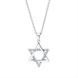 Collier 18 kt WG Stern, mit Öse