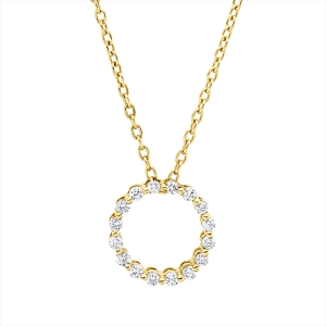 Collier 18 kt GG Kreis, mit ZÖ 40 cm