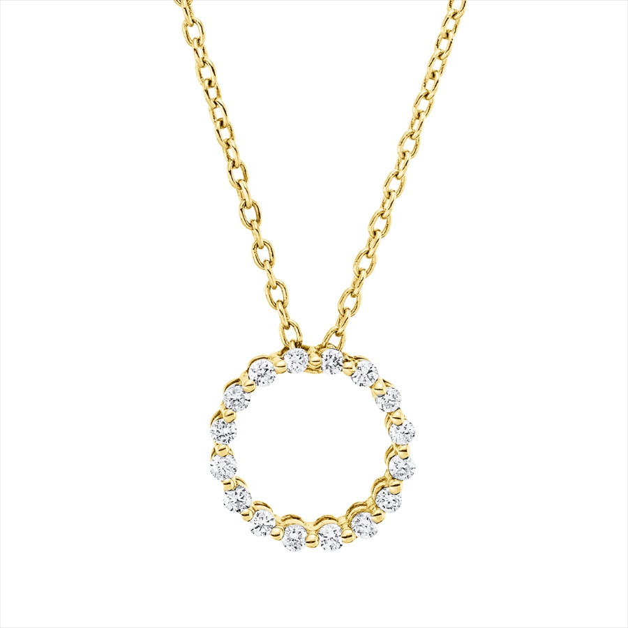 Collier 18 kt GG Kreis, mit ZÖ 40 cm