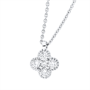 Collier 18 kt WG, mit ZÖ 42 cm