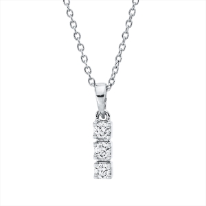 Collier 18 kt WG, mit ZÖ 42 cm