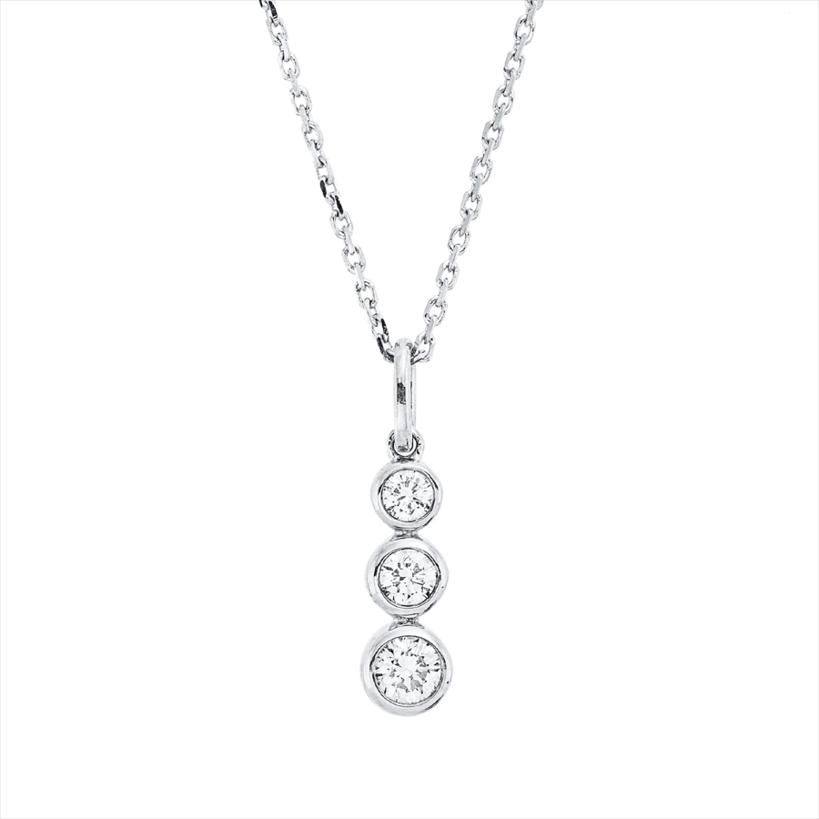 Collier 18 kt WG, mit Öse