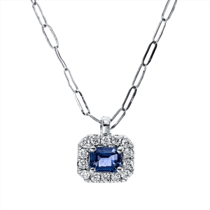 Collier 18 kt WG, mit ZÖ 40 cm