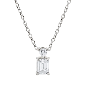 Collier 18 kt WG, mit ZÖ 40 cm + 42 cm