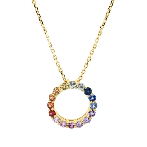 Collier 14 kt GG Kreis, mit ZÖ 40 cm + 42,5 cm