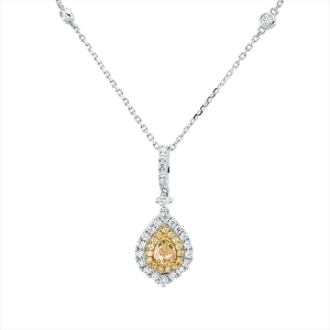 Collier 18 kt WG+GG, mit ZÖ 40 cm + 43 cm