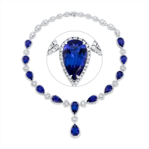 Collier 950 Pt WG+P950