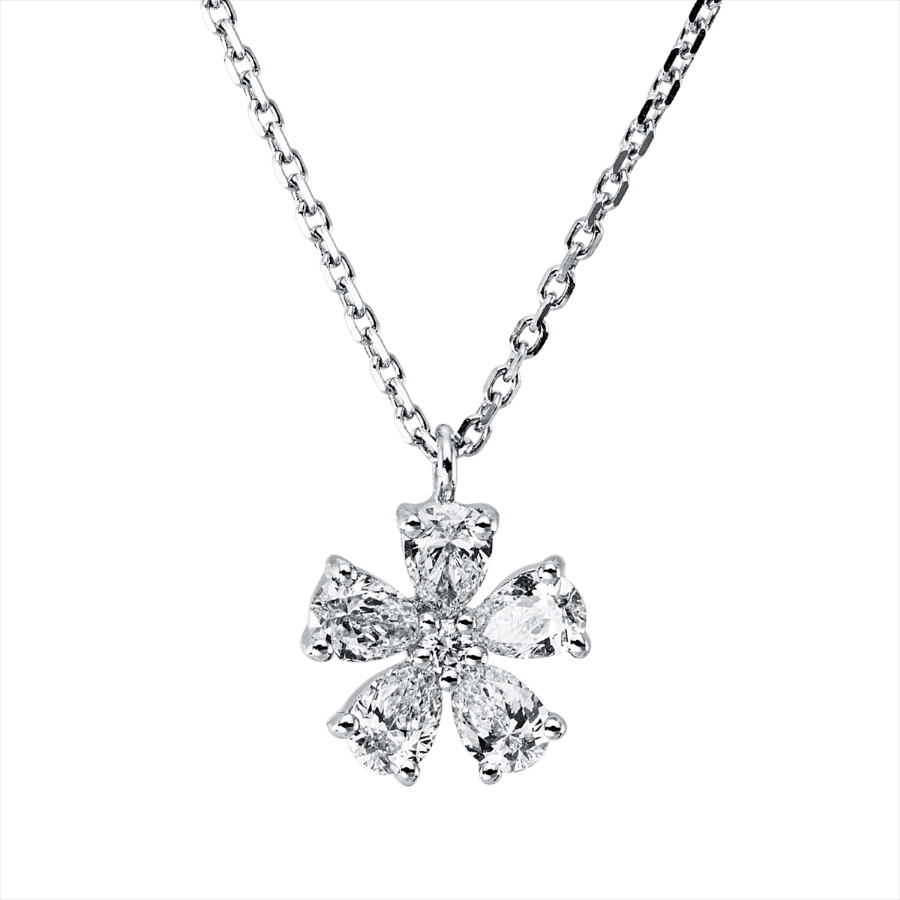 Collier 18 kt WG, mit ZÖ 40 cm