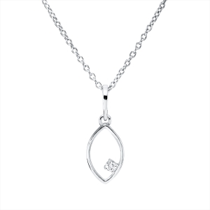 Collier 4er-Krappe 18 kt WG, mit ZÖ 40 cm, 42,5cm
