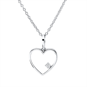 Collier 4er-Krappe 18 kt GG Herz, mit ZÖ 40 cm, 42,5cm