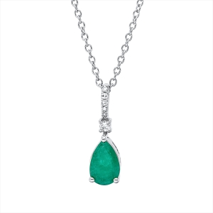Collier 3er-Krappe 18 kt WG Tropfen, mit ZÖ 40 cm, 42,5cm