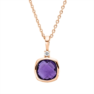 Collier 18 kt RG, mit ZÖ 42,5 cm + 40,0 cm