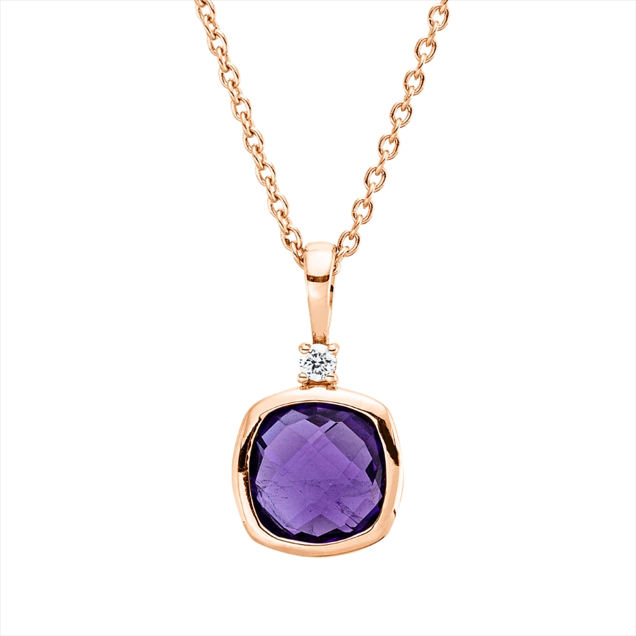 Collier 18 kt RG, mit ZÖ 42,5 cm + 40,0 cm