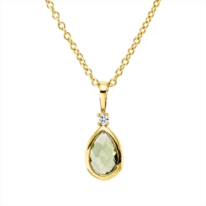 Collier 18 kt GG Tropfen, mit ZÖ 40 cm, 42,5cm
