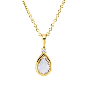 Collier 18 kt GG Tropfen, mit ZÖ 40 cm, 42,5cm