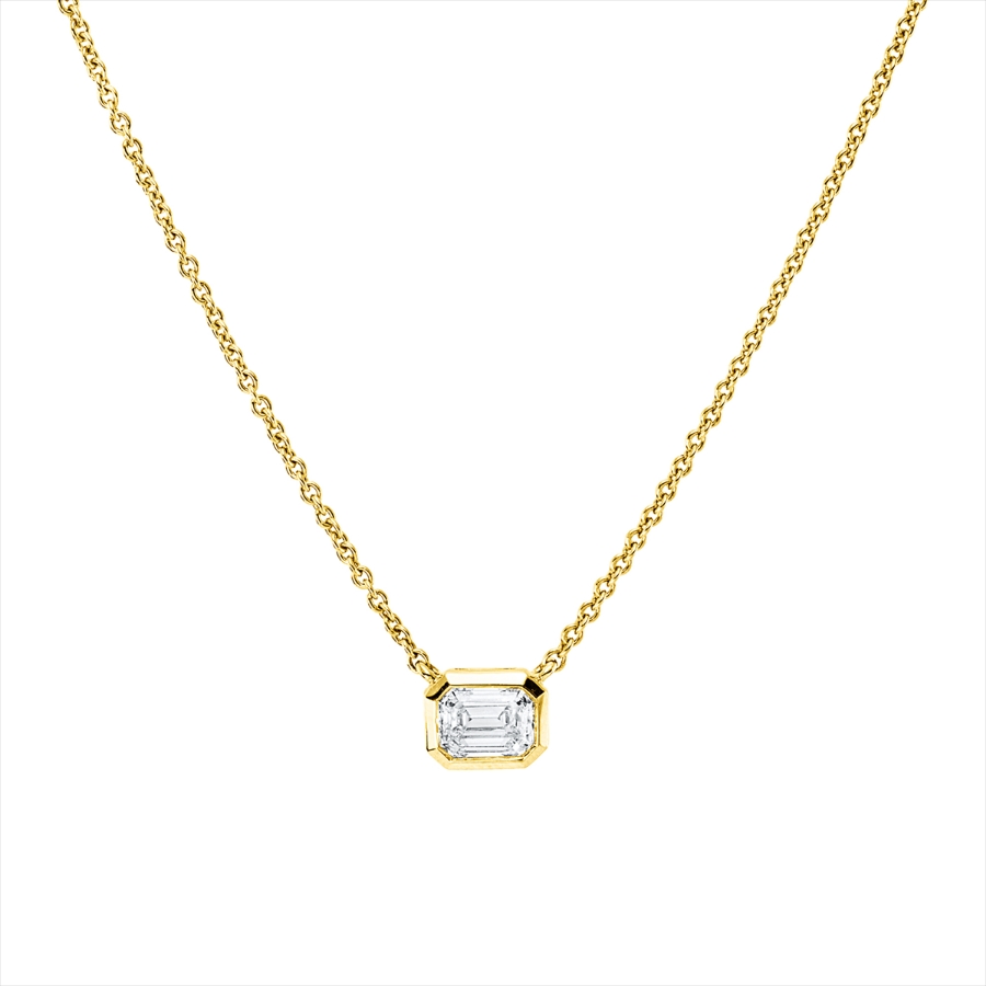 Solitaire Collier Zarge 18kt Gelbgold mit ZÖ 40 cm + 43 cm mit 0,50ct Diamanten