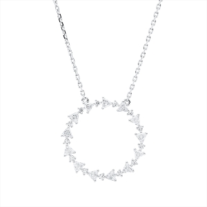 Collier 18 kt WG Kreis