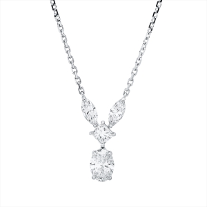Collier 18 kt WG, mit ZÖ 40 cm + 41,5 cm
