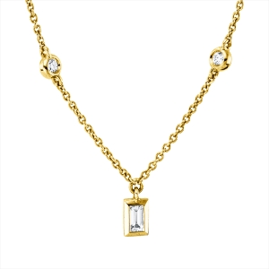 Collier 18 kt GG, mit ZÖ 40 cm + 43 cm