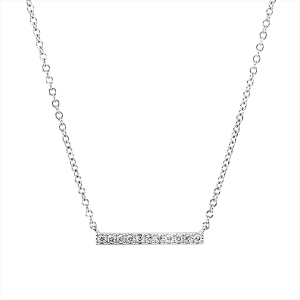 Collier 14 kt WG, mit ZÖ 40 cm + 43 cm
