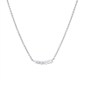 Collier 14 kt WG, mit ZÖ 40 cm + 43 cm