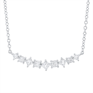 Collier 14 kt WG, mit ZÖ 40 cm + 43 cm