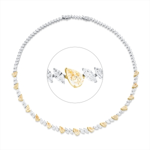 Collier 18 kt WG+GG