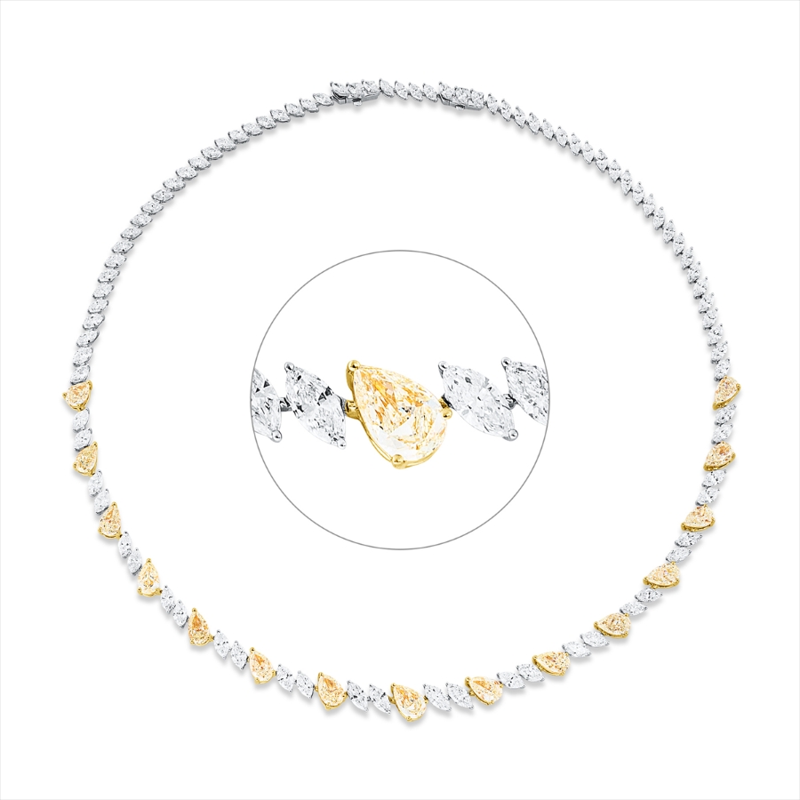 Collier 18 kt WG+GG