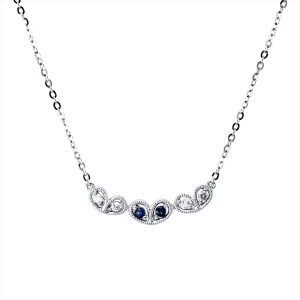 Collier 18 kt WG, mit Silikonschieber