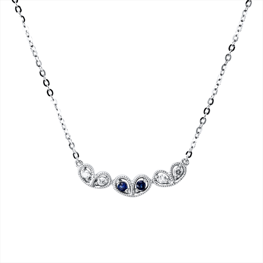 Collier 18 kt WG, mit Silikonschieber
