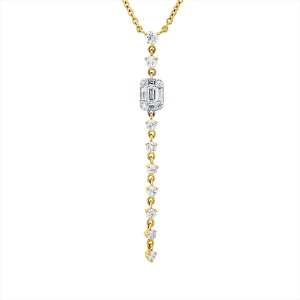 Collier 18 kt GG+WG, mit ZÖ 40 cm + 43 cm