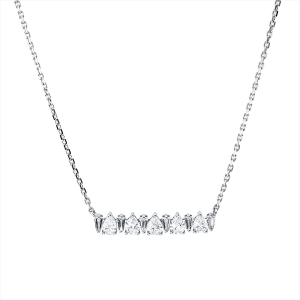Collier 18 kt WG, mit ZÖ 40 cm