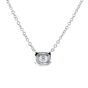 Collier 18 kt WG, mit ZÖ 40,6 cm