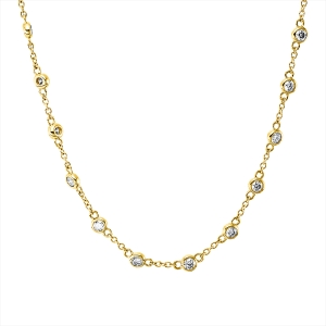 Collier 14 kt GG, mit ZÖ 52,5 cm + 50,0 cm