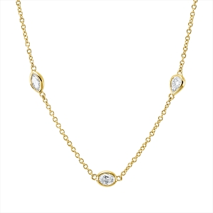 Collier 14 kt GG, mit ZÖ 42,5 cm + 40,0 cm