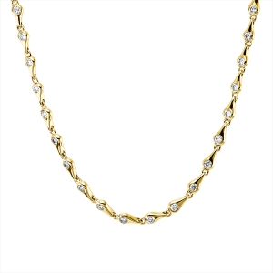 Collier 14 kt GG, mit ZÖ 42,5 cm + 40,0 cm